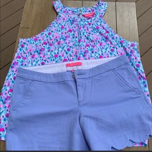 Lilly Pulitzer Top and shorts set